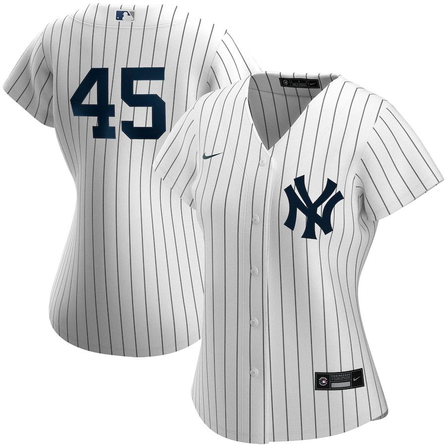 Womens New York Yankees #45 Gerrit Cole Nike White Home Replica Player MLB Jerseys